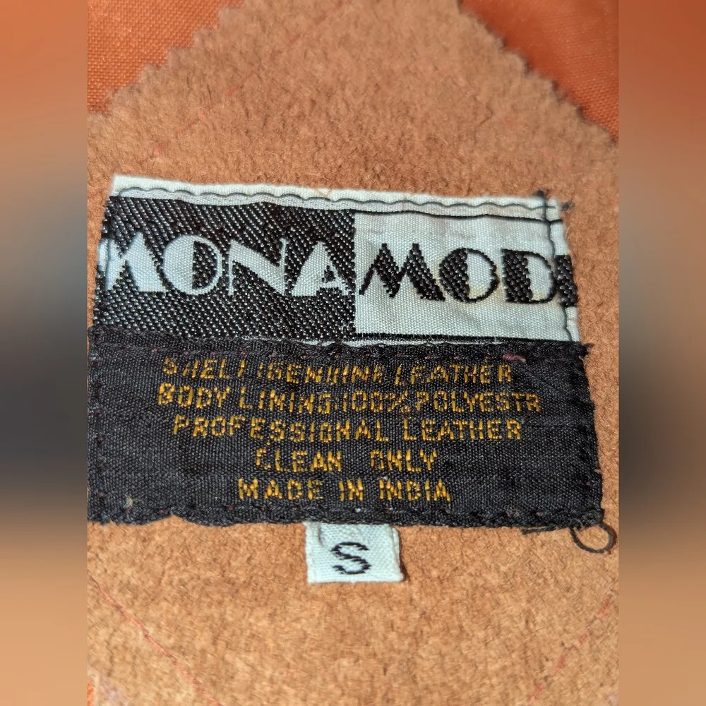 Mona Mode Suede Leather Vest Size Small